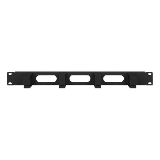 Intellinet Panneau de gestion des câbles 19", 1U, 4 anneaux plastiques courts, noir