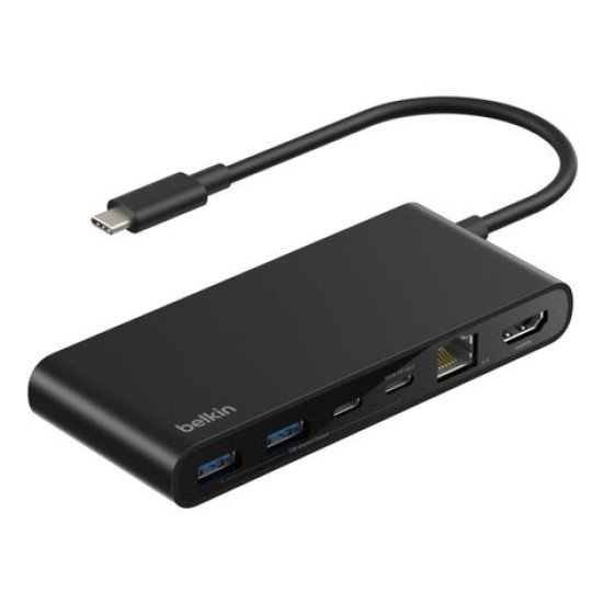 Belkin INC024HQBK hub & concentrateur USB Type-C 10000 Mbit/s Noir