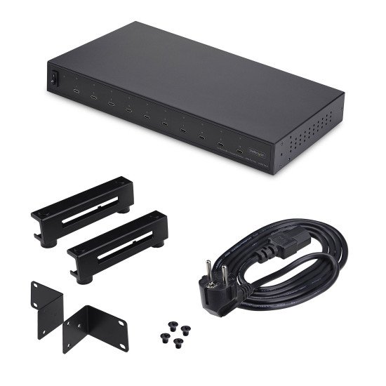 StarTech.com Hub de Recharge USB-C à 10 Ports, 60 W par Port, Puissance Totale de 350 W, Bloc/Station de Recharge Multiport, Conforme TAA