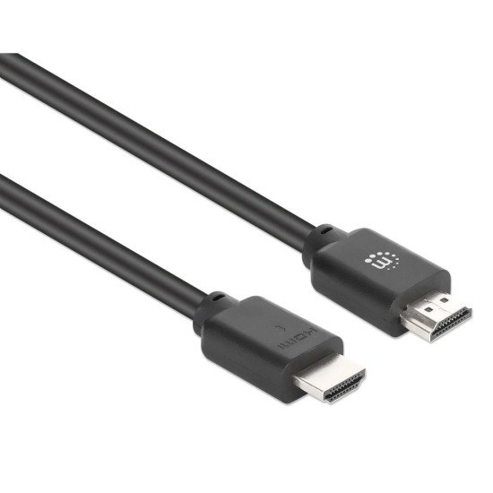 Manhattan Câble HDMI 4K@60 Hz avec Ethernet, 10 m, adapté à TOUT les usages 4K et 1080p/HD - lors de la mise à niveau ou préparez-la pour le moment où vous en aurez besoin, mâle à mâle, noir, Ultra HD 4K x 2K, garantie à vie