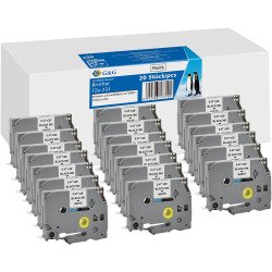 G&G 21568 ruban d'étiquette Noir sur blanc