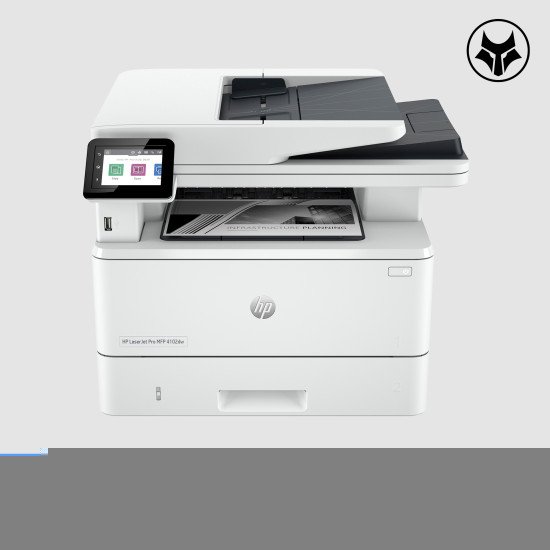 HP LaserJet Pro Imprimante MFP 4102dw, Noir et blanc, Imprimante pour Petites/moyennes entreprises, Impression, copie, numérisation, Sans fil; Éligibilité Instant Ink; Imprimer depuis un téléphone ou une tablette; Chargeur automatique de documents; Impres