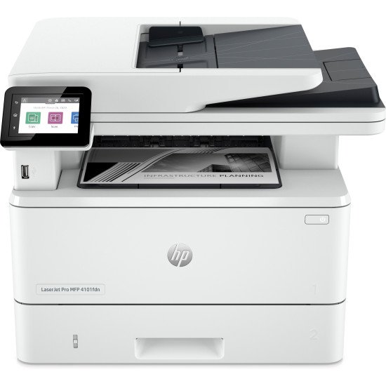 HP LaserJet Pro Imprimante MFP 4102fdw, Noir et blanc, Impression, copie, scan, fax, Sans fil