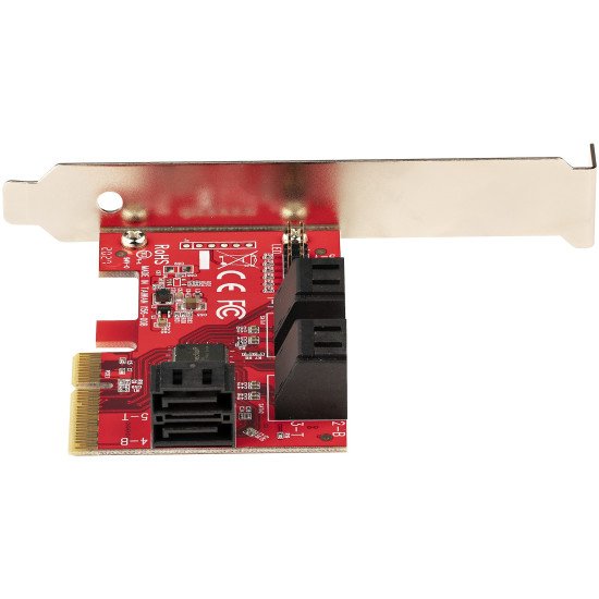 StarTech.com Carte PCI Express SATA 6 ports - Carte Contrôleur PCIe SATA - 6Gbps - ASM1166 Non-Raid - Convertisseur PCI Express 3.0 vers SATA - Connecteurs SATA Empilés - Carte d'Extension SATA