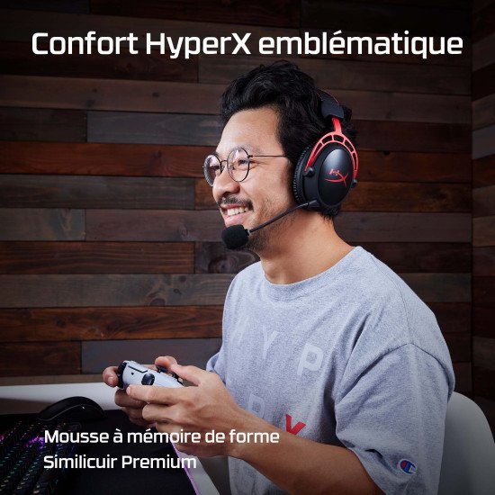 HyperX Casque gaming sans fil Cloud Alpha (noir-rouge)