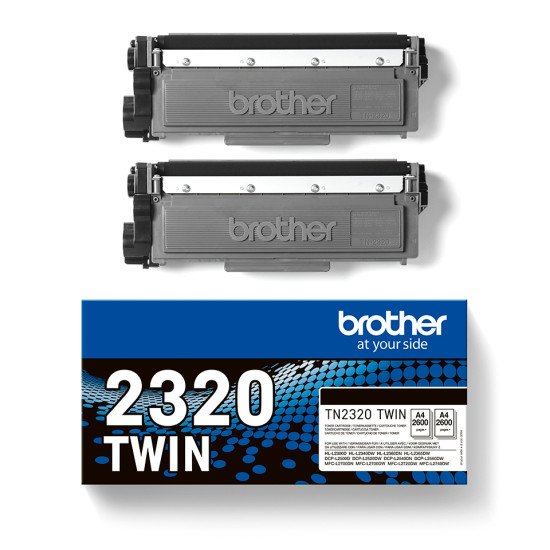 Brother TN-2320TWIN Cartouche de toner 1 pièce(s) Original Noir