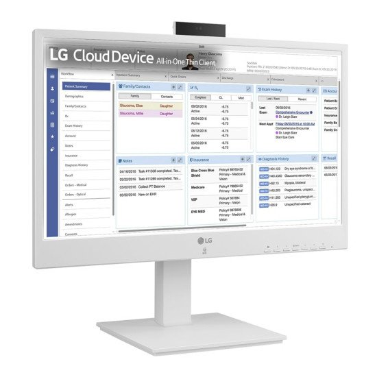LG 24CR671N-2P.AEU PC tout en un/station de travail Intel® Pentium® N6005 60,5 cm (23.8") 1920 x 1080 pixels All-in-One thin client 8 Go DDR4-SDRAM 256 Go SSD Blanc