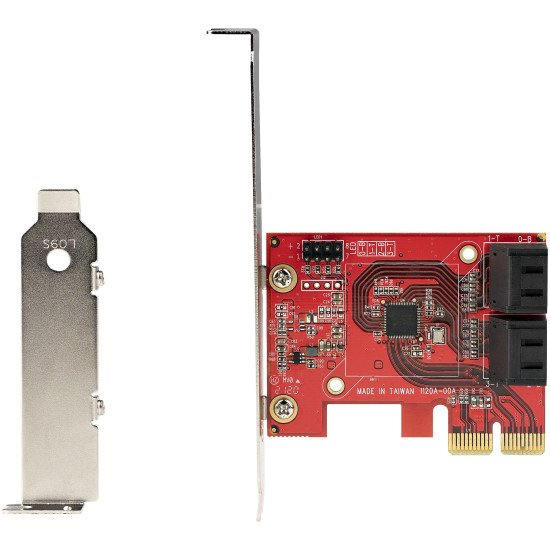 StarTech.com Carte PCI Express SATA 4 ports - Carte Contrôleur PCIe SATA - 6Gbps - ASM1166 Non-Raid - Convertisseur PCI Express 3.0 vers SATA - Connecteurs SATA Empilés - Carte d'Extension SATA