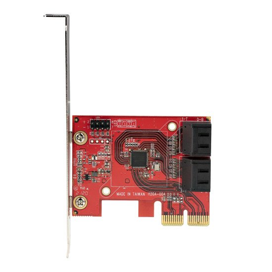 StarTech.com Carte PCI Express SATA 4 ports - Carte Contrôleur PCIe SATA - 6Gbps - ASM1166 Non-Raid - Convertisseur PCI Express 3.0 vers SATA - Connecteurs SATA Empilés - Carte d'Extension SATA