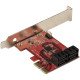 StarTech.com Carte PCI Express SATA 4 ports - Carte Contrôleur PCIe SATA - 6Gbps - ASM1166 Non-Raid - Convertisseur PCI Express 3.0 vers SATA - Connecteurs SATA Empilés - Carte d'Extension SATA