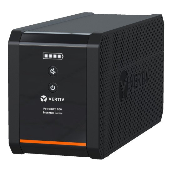 Vertiv PowerUPS 200 Essential PSA6E-1600IT-IEC, 1 600 VA/925 W, AVR, batteries remplaçables par l'utilisateur, batterie de secours, 6 prises IEC, garantie deux ans