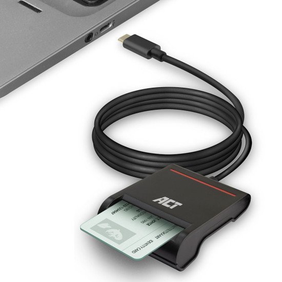 ACT AC6020 lecteur de cartes à puce Intérieure USB 2.0 Noir