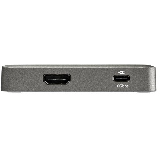 StarTech.com Adaptateur Multiport USB-C - Mini Dock USB Type-C vers 4K 60Hz HDMI 2.0 - 100W Power Delivery Pass-trough – Hub 3 ports USB 10Gbps - Mini Station d'Accueil USB Type-C Portable - 25cm