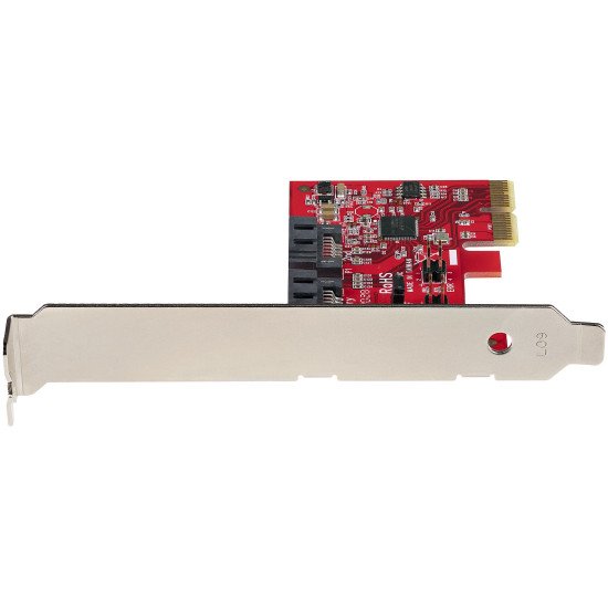 StarTech.com Carte PCI Express SATA 2 ports - Carte Contrôleur PCIe SATA - 6Gbps - ASM1166 SATA-Raid - Convertisseur PCI Express 2.0 vers SATA - Connecteurs SATA Empilés - Carte d'Extension SATA