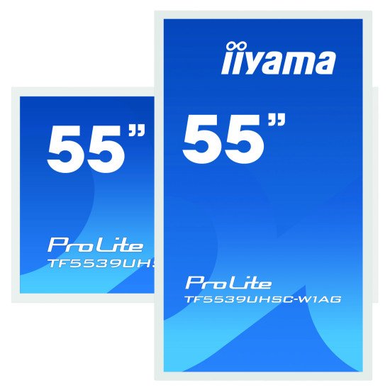 iiyama ProLite TF5539UHSC-W1AG moniteur à écran tactile 139,7 cm (55") 3840 x 2160 pixels Plusieurs pressions Multi-utilisateur Blanc