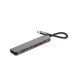 LINQ byELEMENTS LQ48016 hub & concentrateur USB 3.2 Gen 2 (3.1 Gen 2) Type-C 10000 Mbit/s Noir, Gris LINQ byELEMENTS LQ48016 hub & concentrateur USB 3.2 Gen 2 (3.1 Gen 2) Type-C 10000 Mbit/s Noir, Gris