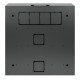 Intellinet Coffret mural 19" extra-plat avec rails 4U horizontaux et 2U verticaux, profondeur 170 mm, idéal AV/multimédia/surveillance, assemblé, noir RAL 7021
