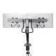 StarTech.com Bras pour Double Moniteur avec Barre Transversale, Écrans Jusqu'à 27", VESA 75x75/100x100, Max 15kg, Pince en C, Entièrement Articulé, Ressort Mécanique, TAA