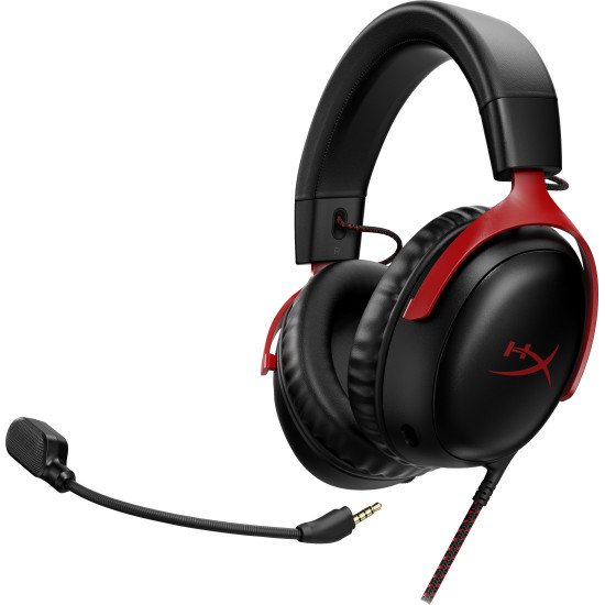 HP HyperX Cloud III — Casque de jeu (noir/rouge)