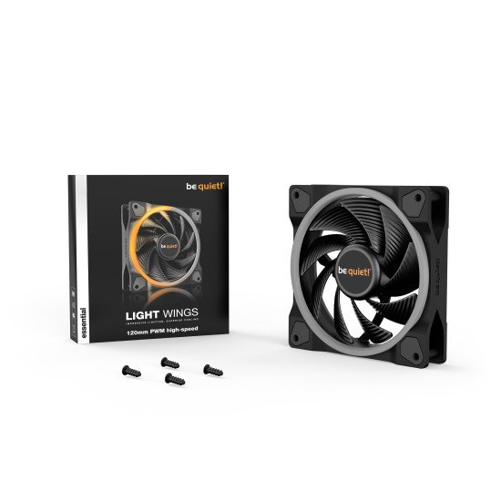 be quiet! Light Wings | 120mm PWM high-speed Boitier PC Ventilateur 12 cm Noir 1 pièce(s)