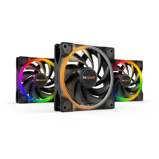 be quiet! Light Wings | 120mm PWM Triple Pack high-speed Boitier PC Ventilateur 12 cm Noir 3 pièce(s)