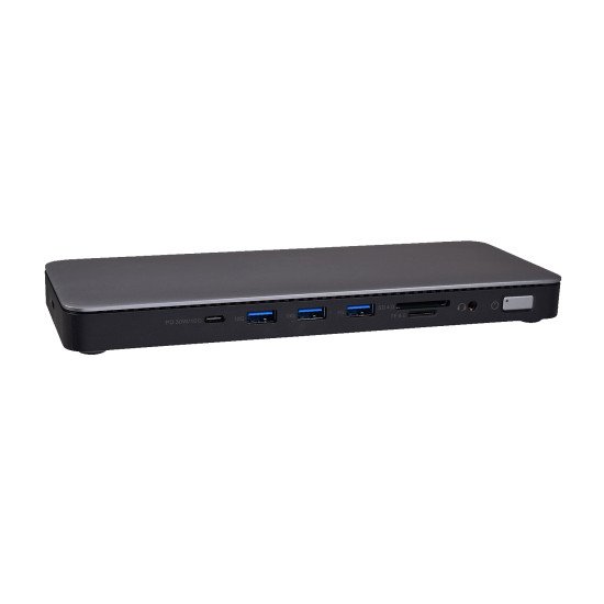 V7 DOCKTB4PT station d'accueil Avec fil Thunderbolt 4 Noir, Argent