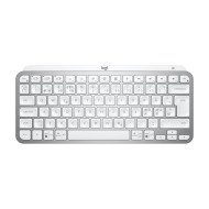 Logitech MX Keys Mini for Business clavier Bureau RF sans fil + Bluetooth QWERTY Nordique Aluminium, Blanc