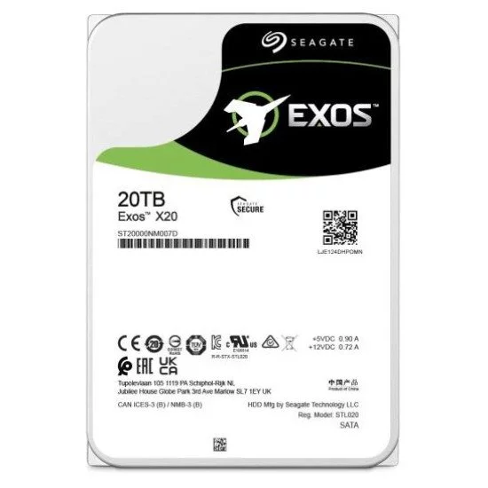 Seagate Enterprise ST20000NM007D disque dur 3.5" 20000 Go Série ATA III Seagate Enterprise ST20000NM007D disque dur 3.5" 20000 Go Série ATA III