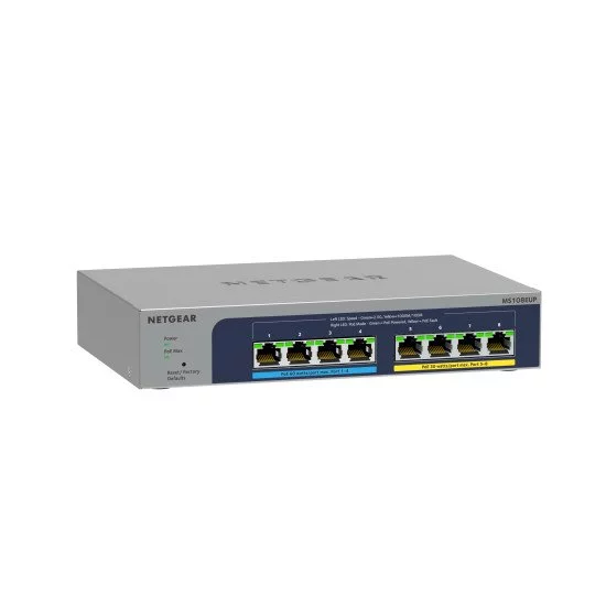 NETGEAR 8-port Ultra60 PoE++ Multi-Gigabit (2.5G) Ethernet Plus Switch Non-géré L2/L3 2.5G Ethernet (100/1000/2500) Connexion Ethernet, PoE, Gris NETGEAR 8-port Ultra60 PoE++ Multi-Gigabit (2.5G) Ethernet Plus Switch Non-géré L2/L3 2.5G Ethernet (100/1000/2500) Connexion Ethernet, PoE, Gris