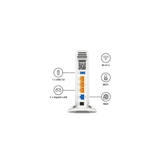 AVM FRITZ!Box 4060 routeur sans fil Gigabit Ethernet Tri-bande (2,4 GHz / 5 GHz / 5 GHz) Blanc