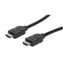 Manhattan Câble HDMI 4K@30 Hz, 2 m, adapté à tous les usages 1080p/HD et à la plupart des usages 4K (vérifier la compatibilité 4K de votre système), mâle à mâle, noir, Ultra HD 4K x 2K, garantie à vie, équivalent à HDMM2M