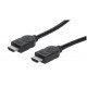 Manhattan Câble HDMI 4K@30 Hz, 2 m, adapté à tous les usages 1080p/HD et à la plupart des usages 4K (vérifier la compatibilité 4K de votre système), mâle à mâle, noir, Ultra HD 4K x 2K, garantie à vie, équivalent à HDMM2M