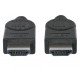 Manhattan Câble HDMI 4K@30 Hz, 2 m, adapté à tous les usages 1080p/HD et à la plupart des usages 4K (vérifier la compatibilité 4K de votre système), mâle à mâle, noir, Ultra HD 4K x 2K, garantie à vie, équivalent à HDMM2M