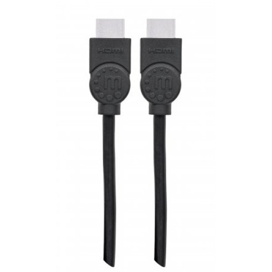 Manhattan Câble HDMI 4K@30 Hz, 2 m, adapté à tous les usages 1080p/HD et à la plupart des usages 4K (vérifier la compatibilité 4K de votre système), mâle à mâle, noir, Ultra HD 4K x 2K, garantie à vie, équivalent à HDMM2M