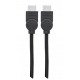 Manhattan Câble HDMI 4K@30 Hz, 2 m, adapté à tous les usages 1080p/HD et à la plupart des usages 4K (vérifier la compatibilité 4K de votre système), mâle à mâle, noir, Ultra HD 4K x 2K, garantie à vie, équivalent à HDMM2M