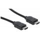 Manhattan Câble HDMI 4K@30 Hz, 2 m, adapté à tous les usages 1080p/HD et à la plupart des usages 4K (vérifier la compatibilité 4K de votre système), mâle à mâle, noir, Ultra HD 4K x 2K, garantie à vie, équivalent à HDMM2M