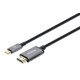 Manhattan Câble USB-C vers HDMI, 4K@60Hz, 1 m, mâle à mâle, noir, garantie 3 ans, équivalent à CDP2HD2MBNL