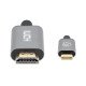 Manhattan Câble USB-C vers HDMI, 4K@60Hz, 2 m, mâle à mâle, noir, garantie 3 ans, équivalent à CDP2HD2MBNL