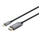 Manhattan Câble USB-C vers HDMI, 4K@60Hz, 2 m, mâle à mâle, noir, garantie 3 ans, équivalent à CDP2HD2MBNL