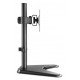 Manhattan Support de bureau pour TV/moniteurs, montage sur pied, inclinaison/pivot/rotation, écrans 10" à 27", Compatibilité VESA : 75x75 et 100x100 mm (vérifiez les dimensions des quatre trous de fixation à l'arrière), charge max. 7 kg, noir