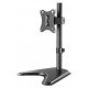 Manhattan Support de bureau pour TV/moniteurs, montage sur pied, inclinaison/pivot/rotation, écrans 10" à 27", Compatibilité VESA : 75x75 et 100x100 mm (vérifiez les dimensions des quatre trous de fixation à l'arrière), charge max. 7 kg, noir