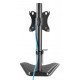 Manhattan Support de bureau pour TV/moniteurs, montage sur pied, inclinaison/pivot/rotation, écrans 10" à 27", Compatibilité VESA : 75x75 et 100x100 mm (vérifiez les dimensions des quatre trous de fixation à l'arrière), charge max. 7 kg, noir