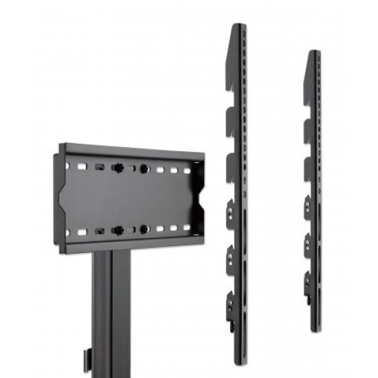 Manhattan Support de sol ultra-fin pour TV/moniteurs, montage sur pied, écrans 37" à 55", Compatibilité VESA : de 200x200 à 400x400 mm (vérifiez les dimensions des quatre trous de fixation à l'arrière), charge max. 40 kg
