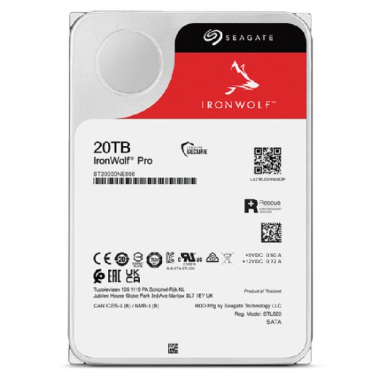 Seagate IronWolf Pro ST20000NE000 disque dur 3.5" 20000 Go Série ATA III