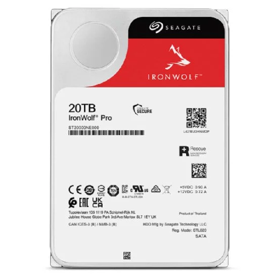 Seagate IronWolf Pro ST20000NE000 disque dur 3.5" 20000 Go Série ATA III Seagate IronWolf Pro ST20000NE000 disque dur 3.5" 20000 Go Série ATA III