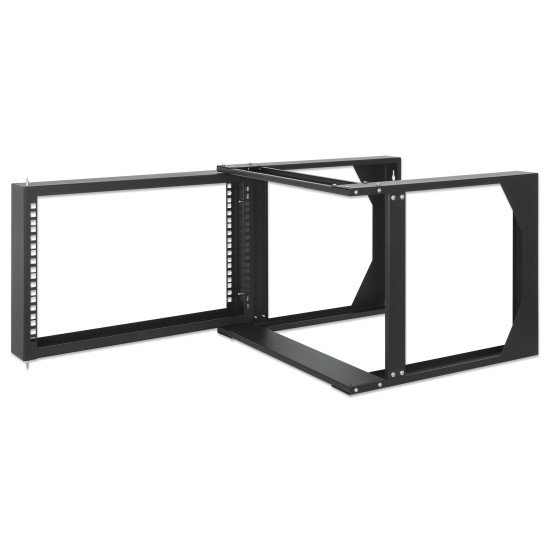 Intellinet Rack réseau mural ouvert 19", 6U, cadre pivotant frontal, montage 2 montants, profondeur 450 mm, livré à plat, noir RAL 9004