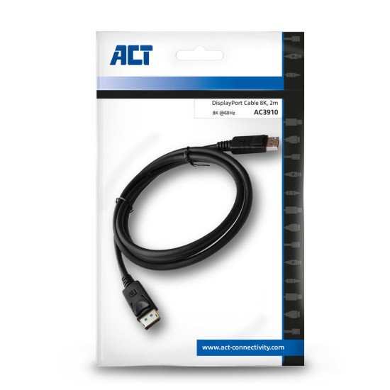 ACT AC3910 câble DisplayPort 2 m Noir