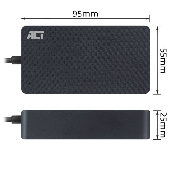 ACT AC2005 chargeur USB-C 65 W Noir