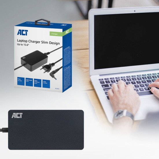 ACT AC2055 adaptateur de puissance & onduleur Intérieure 65 W Noir