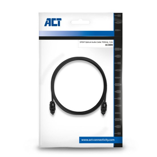 ACT AC3690 câble audio 1,2 m TOSLINK Noir
